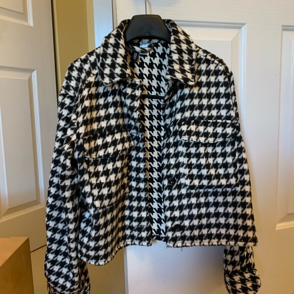 Checkered Fuzzy Jacket - Picture 2 of 5